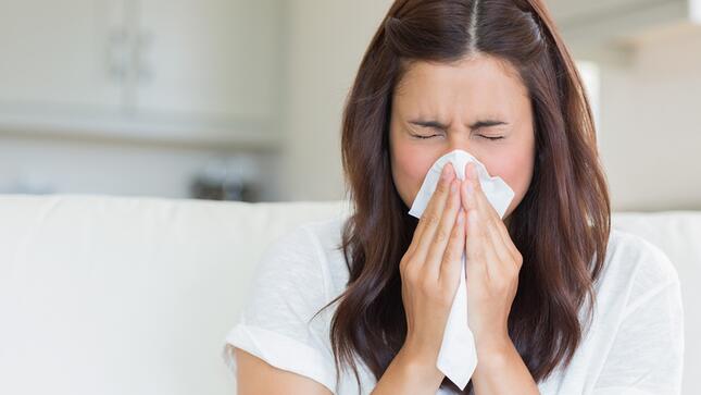 woman having a cold